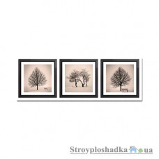 Модульна картина Artpic К-908, 75х22 см, Дерева (ч/б), шт