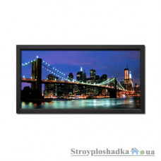 Картина в раме Artpic К-381, 70х33 см, Бруклинский мост, Сумерки