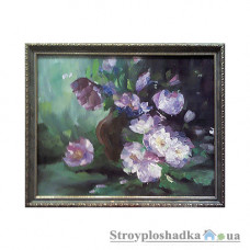 Картина маслом на холсте ручной работы, 40х50 см, Цветы