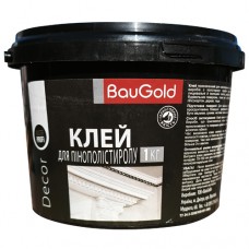 Клей монтажний для пінополістиролу DECOR BauGold, 1 кг