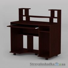 Комп′ютерний стіл Компаніт Комфорт-1, 110х60х76.6+61.6 см, ламіноване ДСП, прямокутний, з надбудовою, махонь