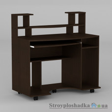 Комп′ютерний стіл Компаніт Комфорт-1, 110х60х76.6+61.6 см, ламіноване ДСП, прямокутний, з надбудовою, венге