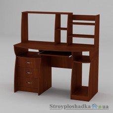 Комп′ютерний стіл Компаніт Комфорт-3, 131х70х80.9+51.6 см, ламіноване ДСП, прямокутний, з надбудовою, яблуня