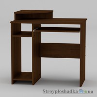 Компьютерный стол Компанит СКМ-1, 82х60х73.6 см, ламинированное ДСП, прямоугольный, с надстройкой для монитора, орех Экко