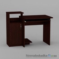 Комп′ютерний стіл Компаніт СКМ-2, 110.2х60х75 см, ламіноване ДСП, прямокутний, з надбудовою для монітору, махонь