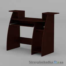 Комп′ютерний стіл Компаніт СКМ-4, 123х50х75.6+10 см, ламіноване ДСП, прямокутний, з надбудовою, махонь