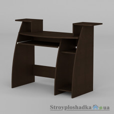 Комп′ютерний стіл Компаніт СКМ-4, 123х50х75.6+10 см, ламіноване ДСП, прямокутний, з надбудовою, венге