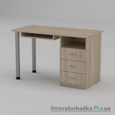 Комп′ютерний стіл Компаніт СКМ-9, 120х60х73.6 см, ламіноване ДСП, прямокутний, дуб санома