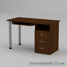 Комп′ютерний стіл Компаніт СКМ-9, 120х60х73.6 см, ламіноване ДСП, прямокутний, горіх Екко