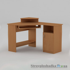 Комп′ютерний стіл Компаніт СУ-1, 120х90х74.9+11.6 см, ламіноване ДСП, прямокутний, з надбудовою, бук
