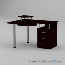 Комп′ютерний стіл Компаніт СУ-2, 120х100х73.6 см, ламіноване ДСП, угловий, з надбудовою, махонь