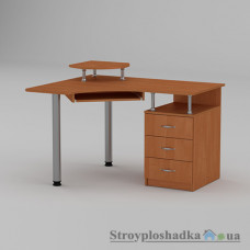 Комп′ютерний стіл Компаніт СУ-2, 120х100х73.6 см, ламіноване ДСП, угловий, з надбудовою, вільха