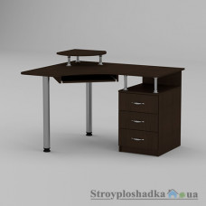 Комп′ютерний стіл Компаніт СУ-2, 120х100х73.6 см, ламіноване ДСП, угловий, з надбудовою, венге