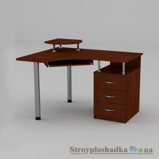 Компьютерный стол Компанит СУ-2, 120х100х73.6 см, ламинированное ДСП, угловой, с надстройкой, яблоня