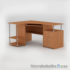 Комп′ютерний стіл Компаніт СУ-4, 150х110х76.6+11.6 см, ламіноване ДСП, прямокутний, з надбудовою, вільха
