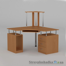 Комп′ютерний стіл Компаніт СУ-6, 120х120х73.6 см, ламіноване ДСП, угловий, з надбудовою, бук