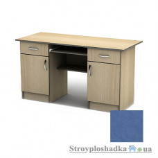 Письменный стол Тиса мебель СП-22 ПВХ, 1400x700x750, терра голубая