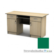 Письменный стол Тиса мебель СП-22 меламин, 1400x700x750, зеленый