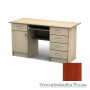Письменный стол Тиса мебель СП-24 ПВХ, 1600x700x750, яблоня локарно
