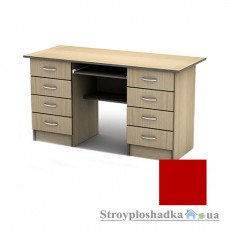 Письменный стол Тиса мебель СП-28 ПВХ, 1600x700x750, красный