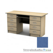 Письменный стол Тиса мебель СП-28 ПВХ, 1400x700x750, терра голубая