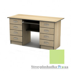 Письменный стол Тиса мебель СП-28 ПВХ, 1400x700x750, зеленая вода