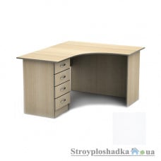 Письмовий стіл Тіса меблі СПУ-4 ПВХ, 1400x1400x750, білий матовий