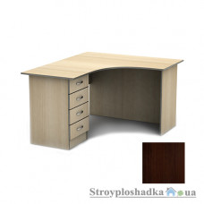 Письменный стол Тиса мебель СПУ-4 ПВХ, 1400x1400x750, орех темный