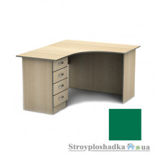Письмовий стіл Тіса меблі СПУ-4 меламін, 1600x1400x750, зелений