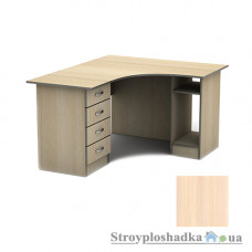 Письменный стол Тиса мебель СПУ-6 ПВХ, 1200x1200x750, дуб молочный