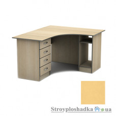 Письменный стол Тиса мебель СПУ-6 ПВХ, 1600x1400x750, терра желтая