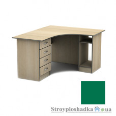 Письменный стол Тиса мебель СПУ-6 ПВХ, 1600x1400x750, зеленый
