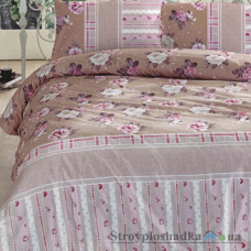 Комплект постельного белья Altinbasak 160х220 см, Misk (1 пододеяльник, 1 простынь, 2 наволочки), хлопок, рисунок-цветы, розовый