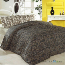 Комплект постельного белья Altinbasak 160х220 см, Casandra (пододеяльник, простынь, 2 наволочки), хлопок, рисунок-круги, коричневый