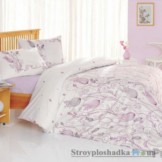 Комплект постельного белья Altinbasak 160х220 см, Ceylin (пододеяльник, простынь, 2 наволочки), хлопок, рисунок-цветы, фиолетовый