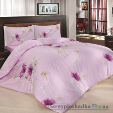 Комплект постельного белья Altinbasak Семейное 160х220 см, Nazenin (2 пододеяльника, 1 простынь, 2 наволочки), хлопок, рисунок-цветы, лиловый
