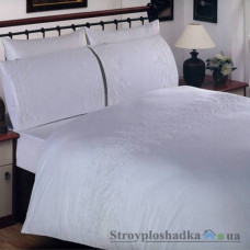 Комплект постельного белья Arpaci Бамбук 200х220 см, Eva (пододеяльник, простынь, 4 наволочки) 60 бамбук, 40 хлопок, вышивка, белый