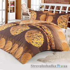 Комплект постельного белья Arya Ранфорс Anemon 160х230 (пододеяльник, простынь, наволочка), хлопок, коричневый