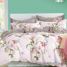 Комплект постельного белья Arya Печатное 160х220 см, Bella (1 пододеяльник, 1 простынь, 2 наволочки), хлопок, рисунок-цветы, белый