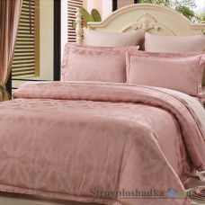 Комплект постельного белья Arya Pure Жаккард 200х220 см, Danika (1 пододеяльник, 1 простынь, 4 наволочки), хлопок, рисунок-гобелен, розовый