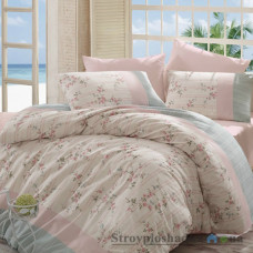 Комплект постельного белья Arya Ранфорс 160х220 см, Beril (1 пододеяльник, 1 простынь, 1 наволочка), хлопок, рисунок-цветы, лиловый