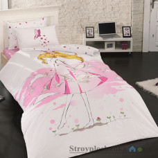 Комплект постельного белья Arya Ранфорс 160х220 см, Ipek (1 пододеяльник, 1 простынь, 1 наволочка), хлопок, рисунок-девочка, розовый