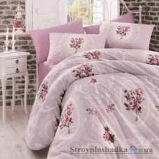 Комплект постельного белья Arya Ранфорс 160х220 см, Majesty (1 пододеяльник, 1 простынь, 1 наволочка), хлопок, рисунок-цветы, лиловый