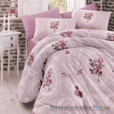 Комплект постельного белья Arya Ранфорс 200х220 см, Majesty (1 пододеяльник, 1 простынь, 2 наволочки), хлопок, рисунок-цветы, лиловый