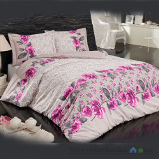 Комплект постельного белья Arya Ранфорс Rose 160х230 (пододеяльник, простынь, наволочка), хлопок, белый