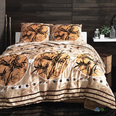 Комплект постельного белья Arya Ранфорс Zen 160х230 (пододеяльник, простынь, наволочка), хлопок, коричневый