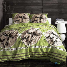 Комплект постельного белья Arya Ранфорс Zen 160х230 (пододеяльник, простынь, наволочка), хлопок, зеленый