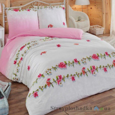 Комплект постільної білизни Classi 145х210 см, Aylena (1 підковдра, 1 простирадло, 2 наволочки), бавовна, малюнок-квіти, рожевий