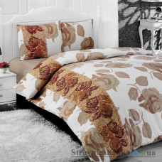 Комплект постельного белья Classi 145х210 см, Ceyda (1 пододеяльник, 1 простынь, 2 наволочки), хлопок, рисунок-цветы, коричневый