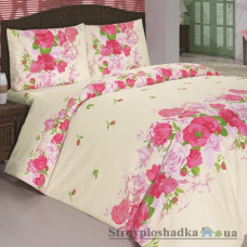 Комплект постельного белья Classi 145х210 см, Flora (1 пододеяльник, 1 простынь, 2 наволочки), хлопок, рисунок-цветы, розовый